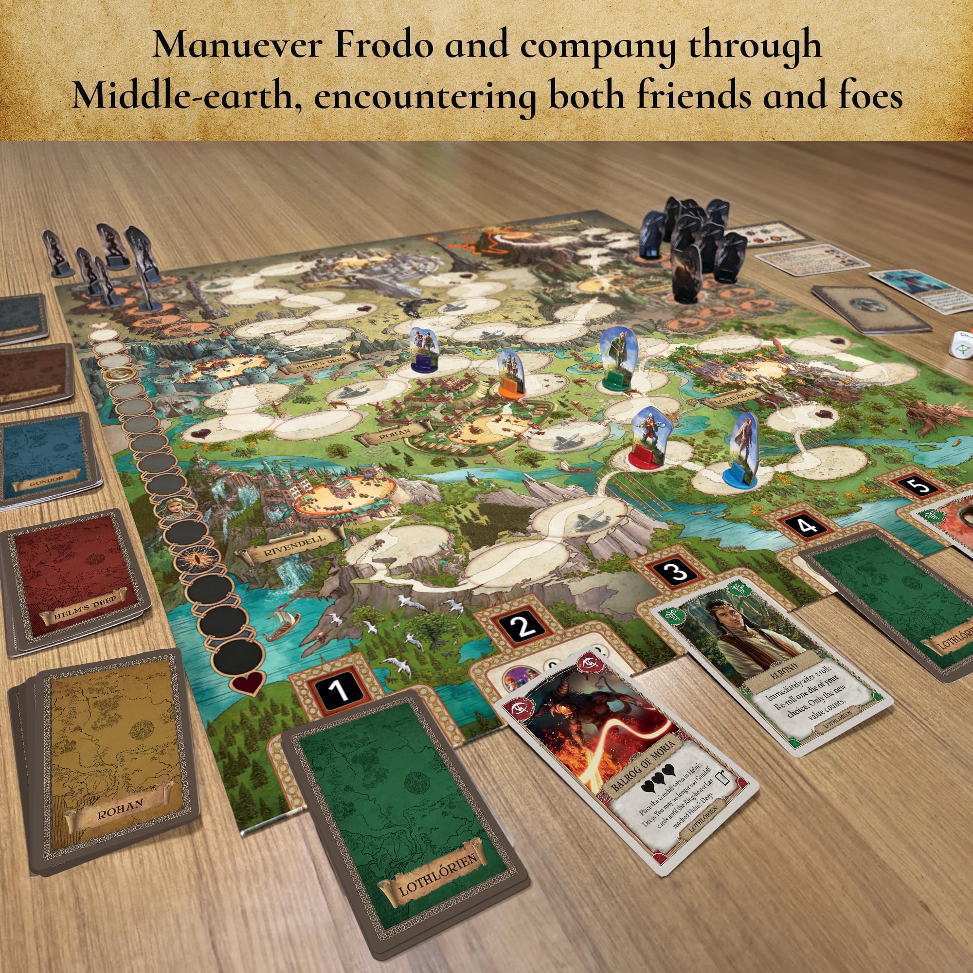 The Lord of The Rings Adventure to Mount Doom Strategy Board Game - Image 4