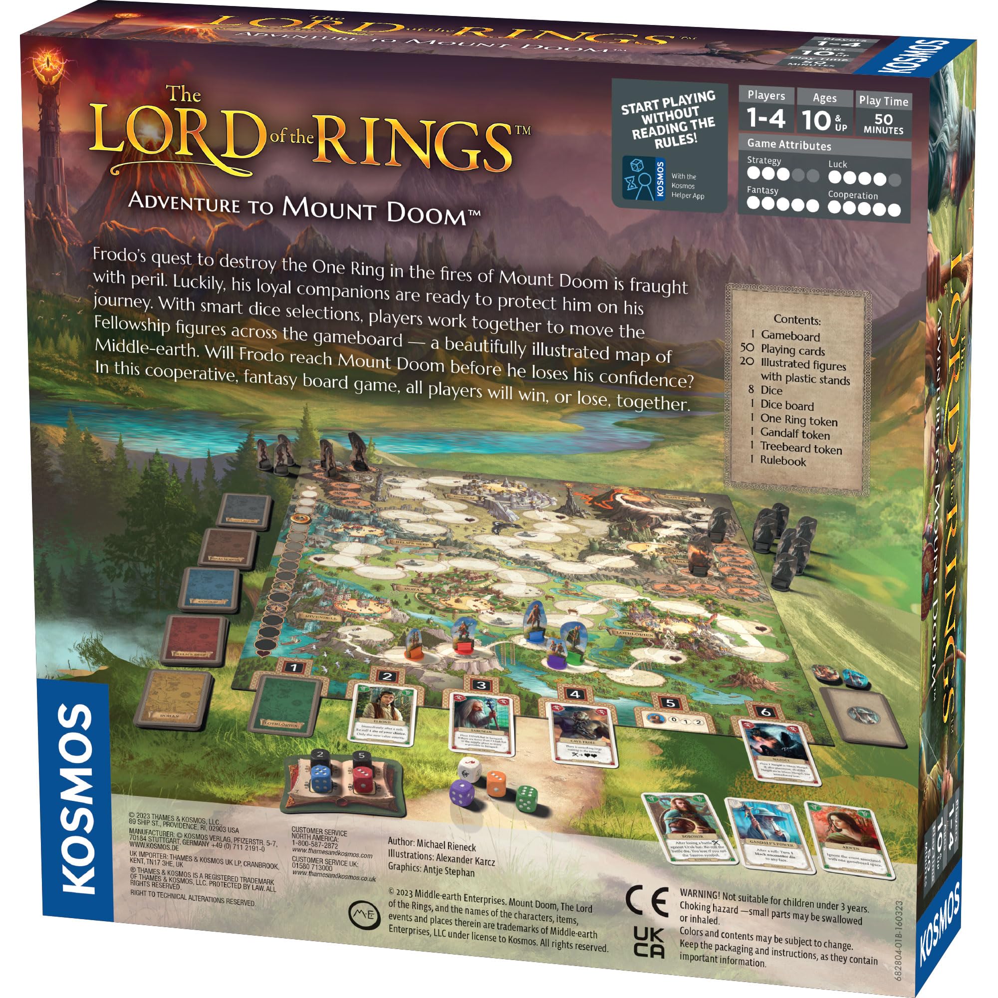 The Lord of The Rings Adventure to Mount Doom Strategy Board Game - Image 6