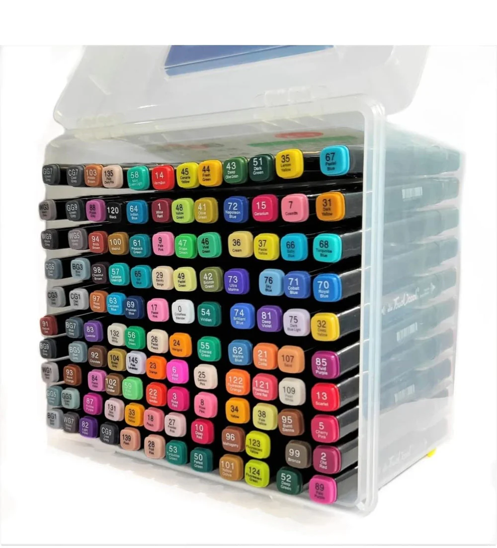 Touch Cool Twin Head Dual Tip Alcohol Based Art Markers Pen for Manga and Impression Sketch Set of 120 Colour Markers - Image 6
