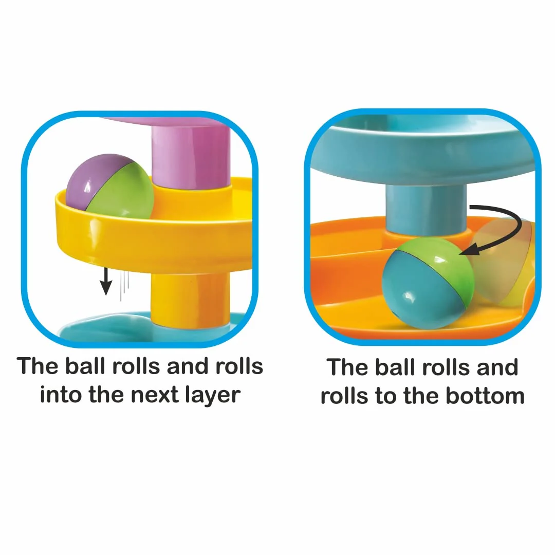 Toymate Stacking Cups With Giraffe&Rolling Ball Fun Tower-Toddler'S Game Combo Of 11 Pcs Gift Set Multi - Image 5