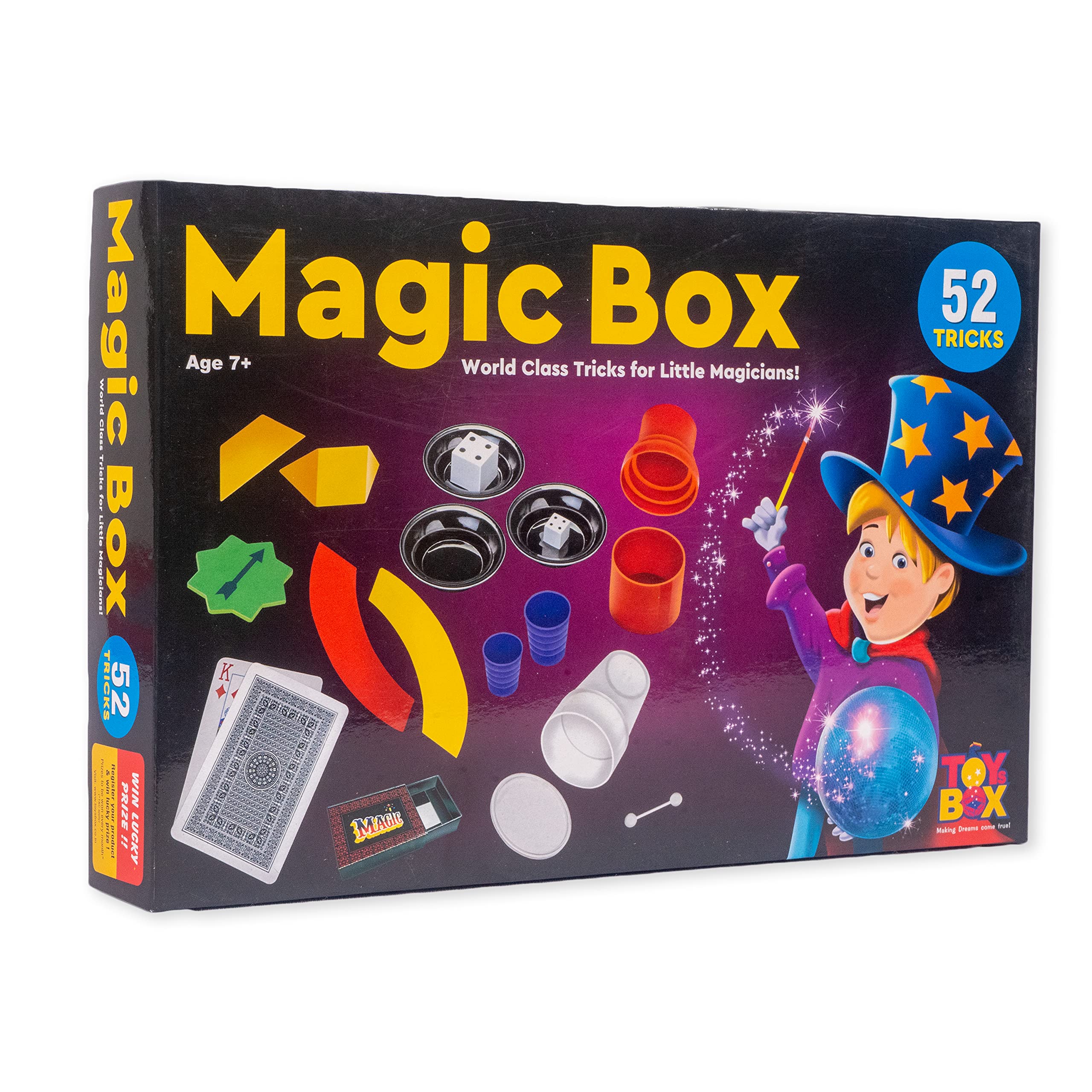 Toysbox Magic Box 52 Tricks for Kids Magic Tricks Party Game Fun Gag Toy, Birthday Present Toy