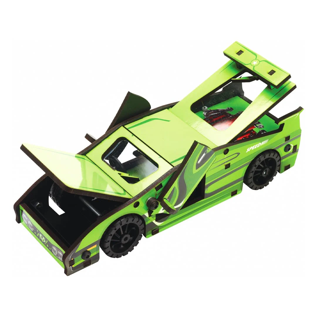 Toysbox Meta Wood Racing Car Make & Play Building Kit, Educational Toy Car Construction Set with Instructions - Image 2