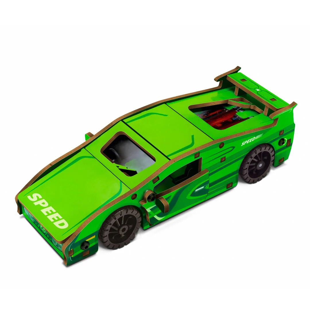 Toysbox Meta Wood Racing Car Make & Play Building Kit, Educational Toy Car Construction Set with Instructions - Image 5