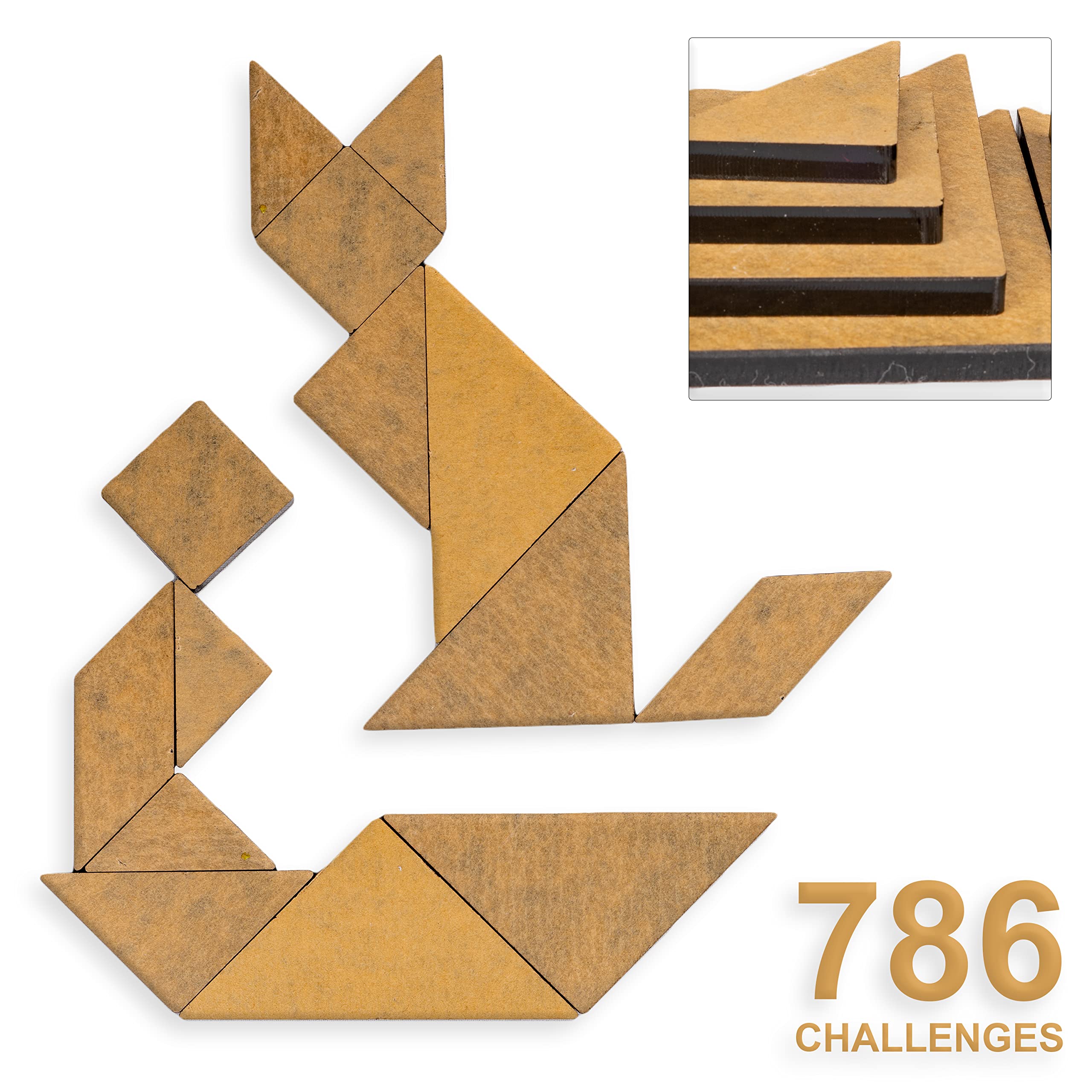 Toysbox Tangram Puzzle 7 Pieces and 786 Patterns Educational Jigsaw Puzzle Game of Shapes for Mind Development of Kids - Image 3