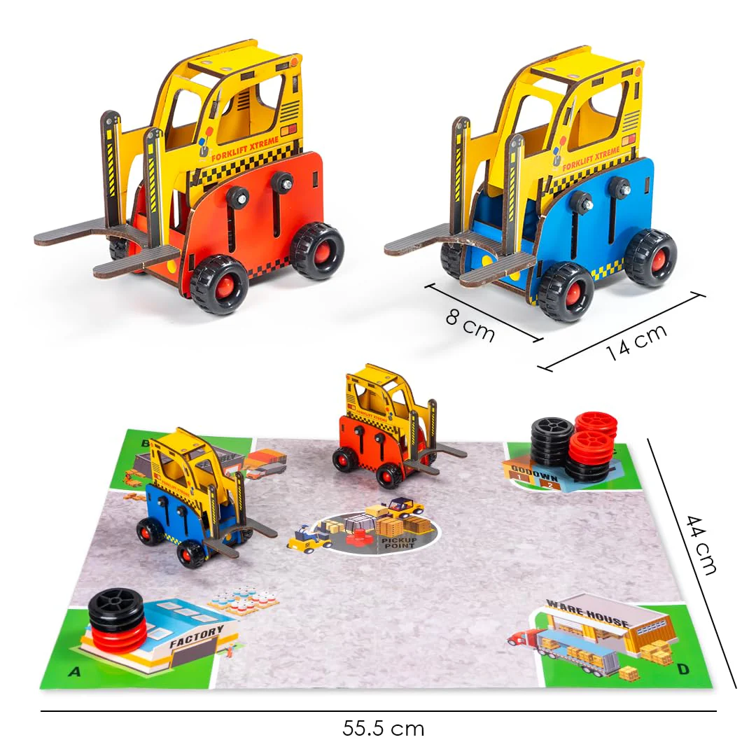 Toysbox Xtreme Forklift Innovative Spring Action Toy Game Vehicles Truck | Construction Toy | Truck Engineering Toy for Kids - Image 5
