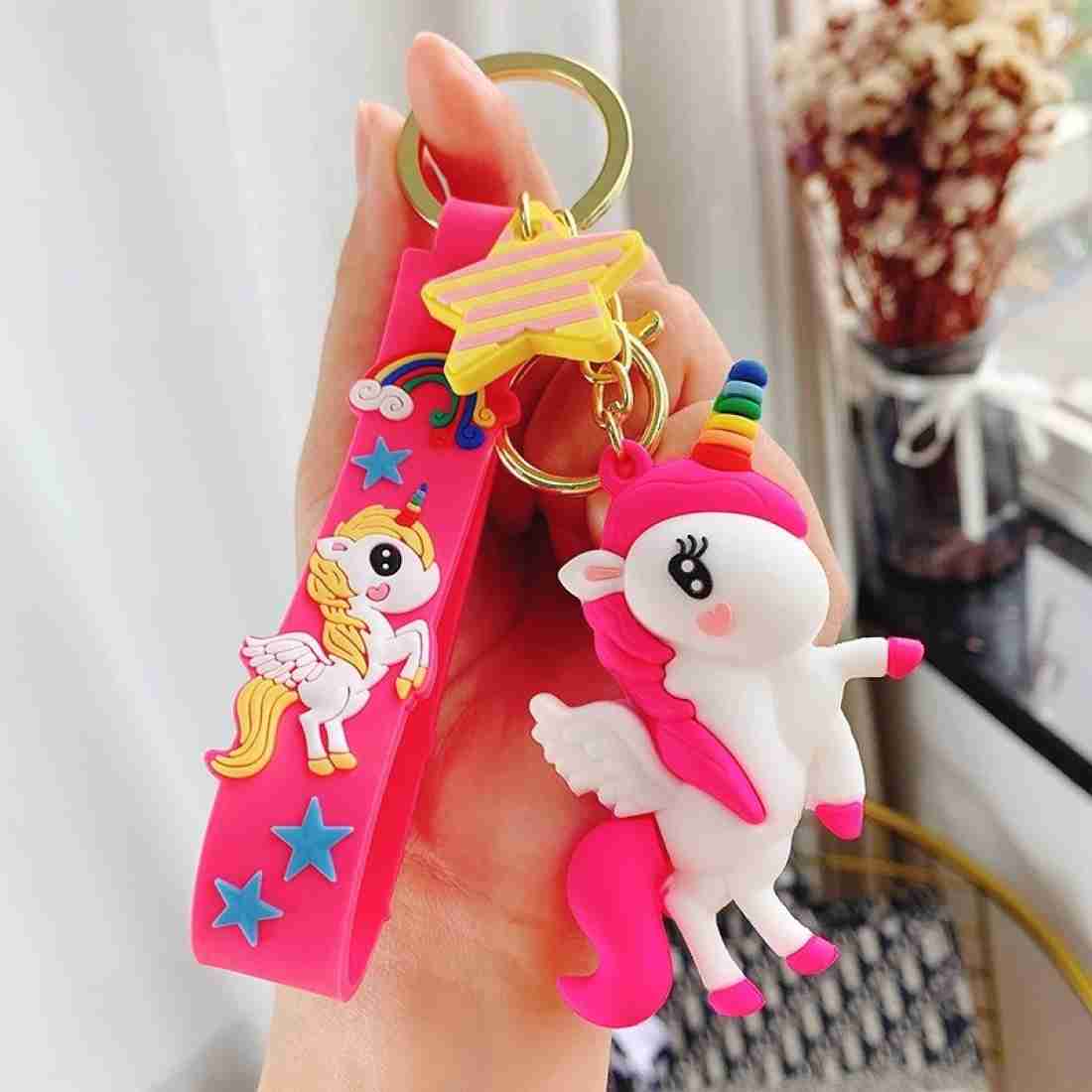 Unicorn Cartoon 3D Silicone High -Quality PVC Material Keychain - Image 2