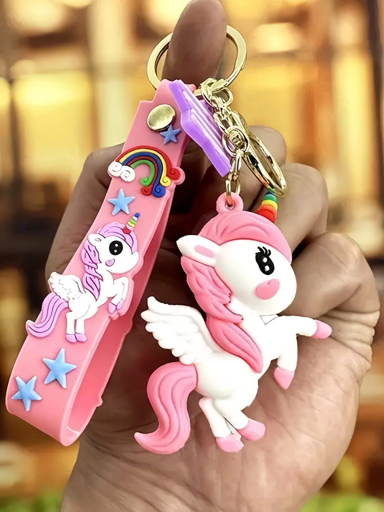 Unicorn Cartoon 3D Silicone High -Quality PVC Material Keychain - Image 2