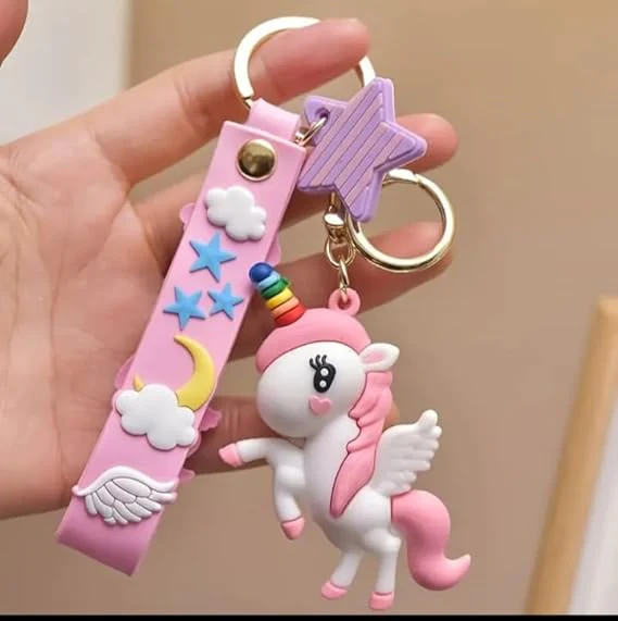 Unicorn Cartoon 3D Silicone High -Quality PVC Material Keychain - Image 3
