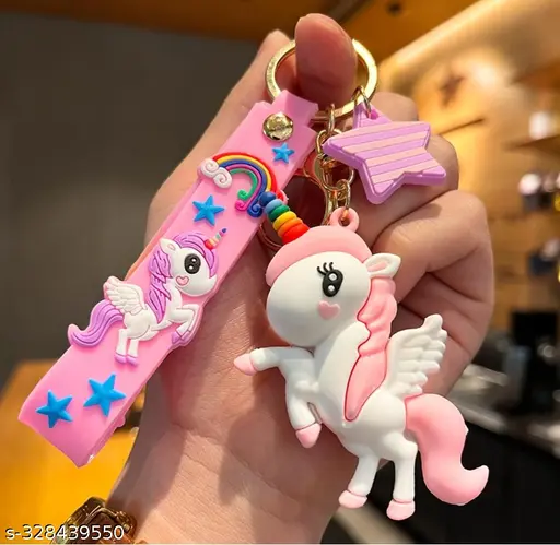 Unicorn Cartoon 3D Silicone High -Quality PVC Material Keychain - Image 4
