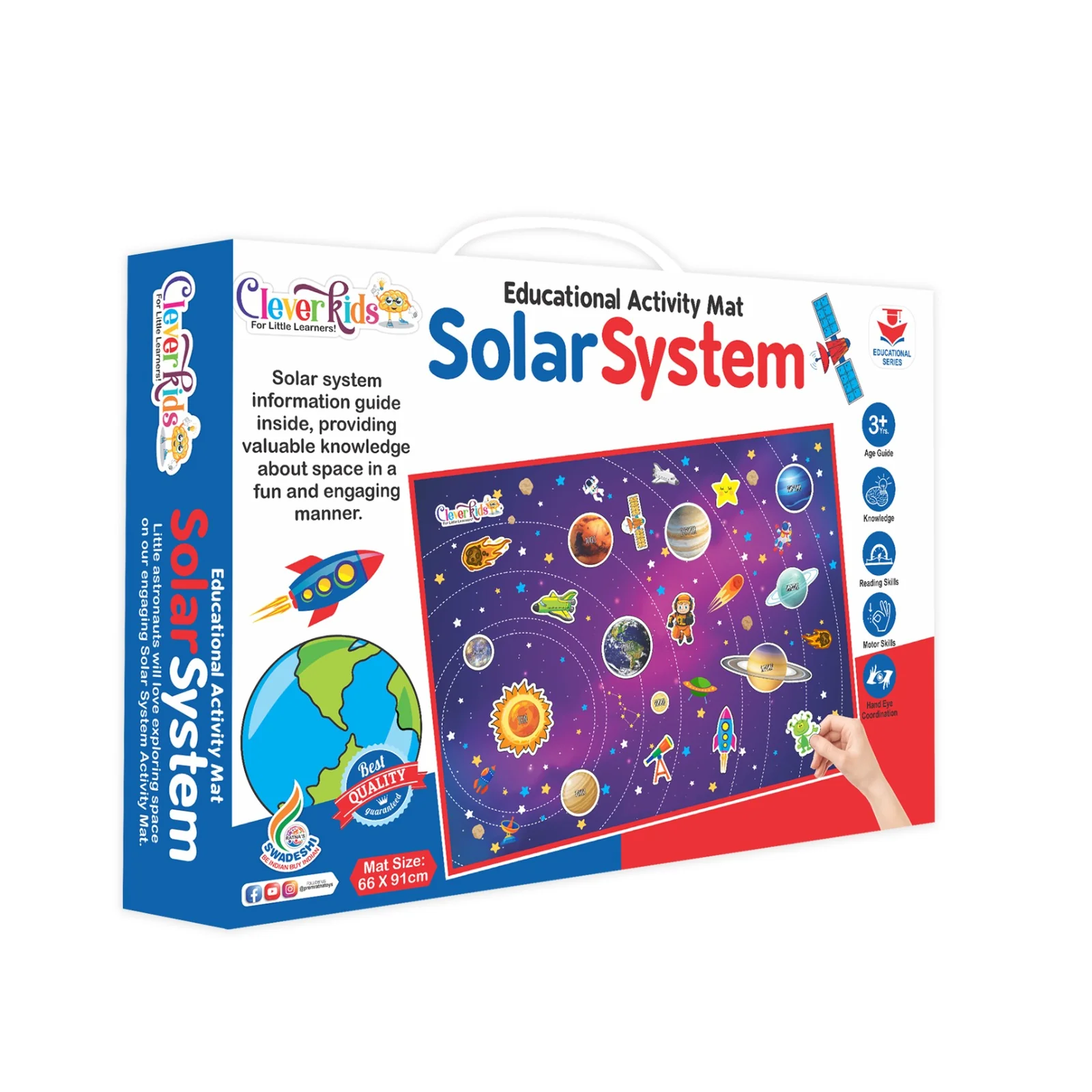 Cleverkids Educational Activity Mat - Solar System