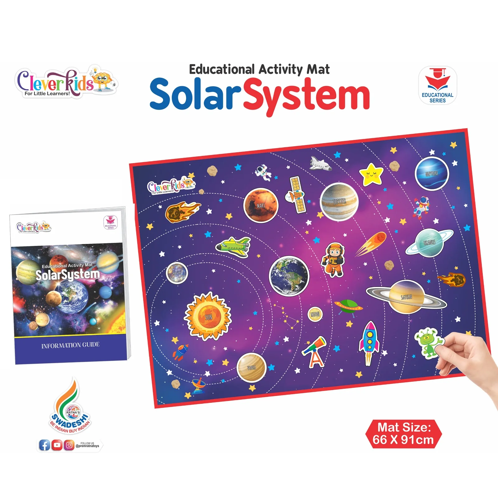 Cleverkids Educational Activity Mat - Solar System - Image 5