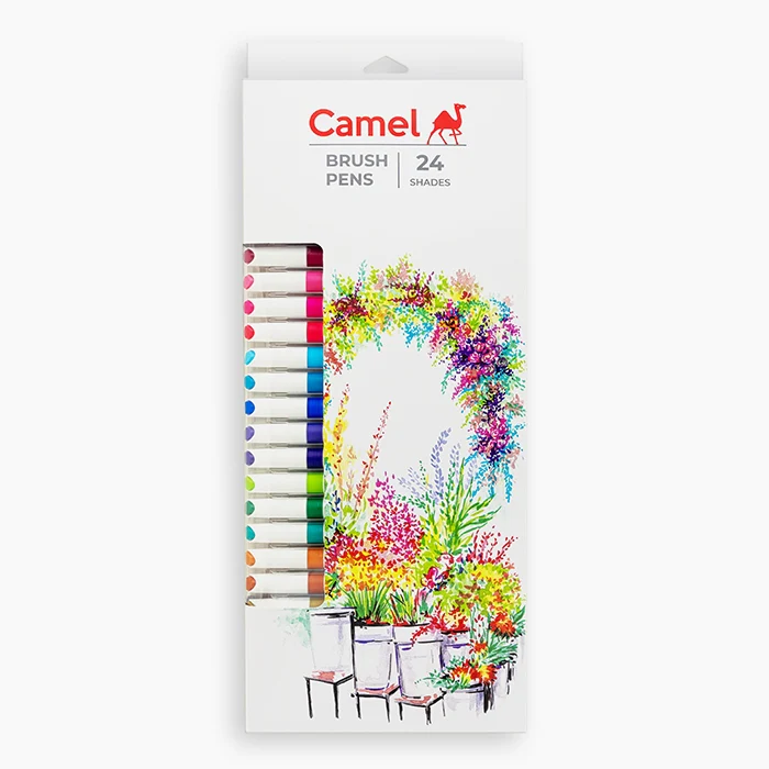 Camel Brush Pens- Assorted Pack of 24 Shades