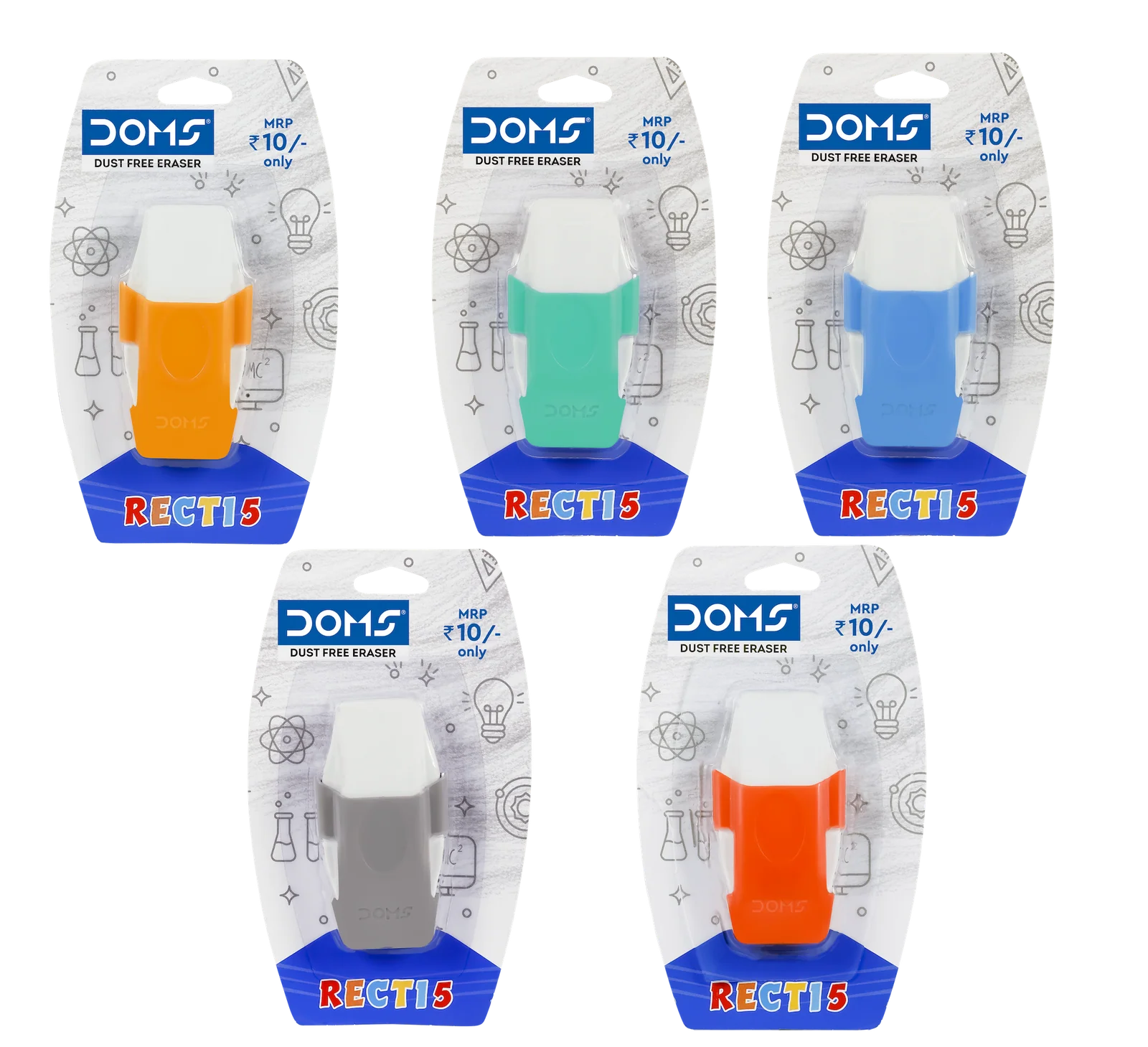 DOMS RECTI5 DUST FREE ERASER (PACK OF 5)