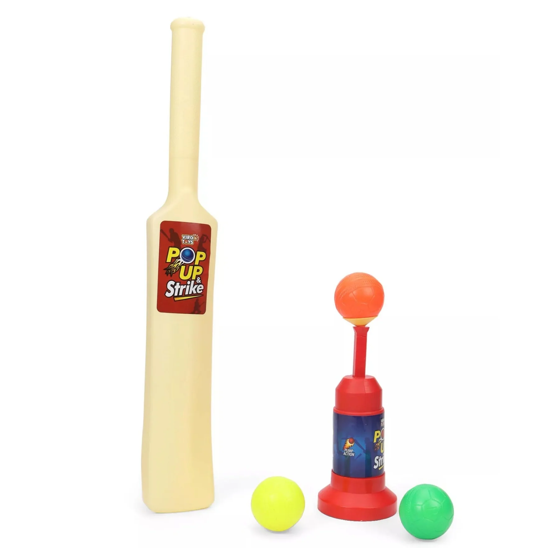 Virgo Toys Plastic Pop up and Strike Cricket Set - Multicolour - Image 5