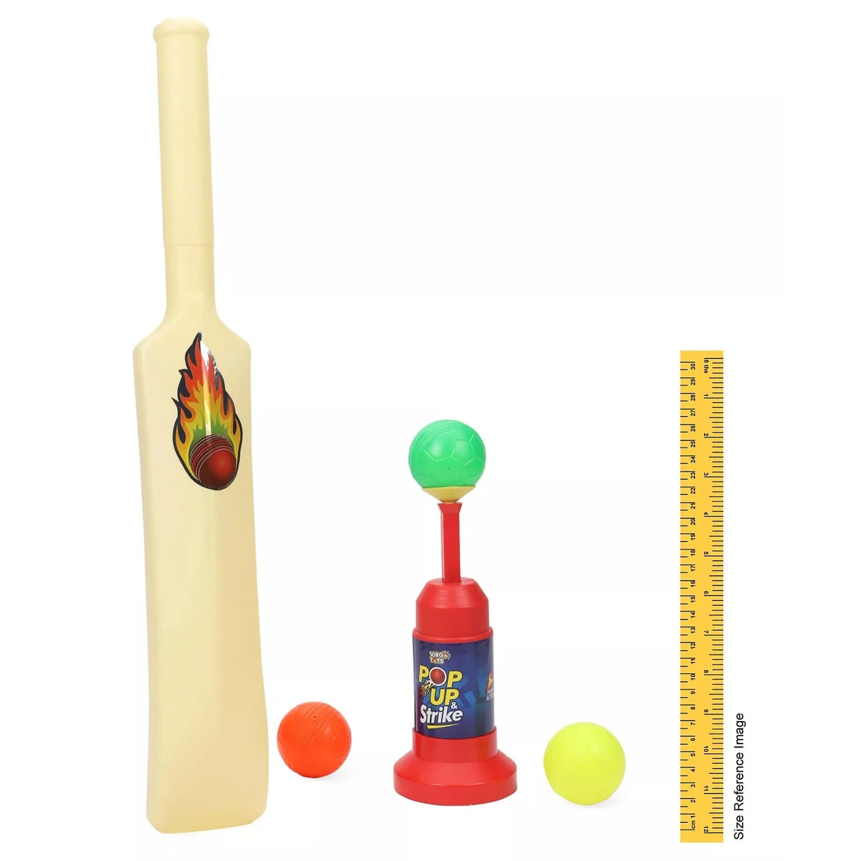Virgo Toys Plastic Pop up and Strike Cricket Set - Multicolour - Image 6
