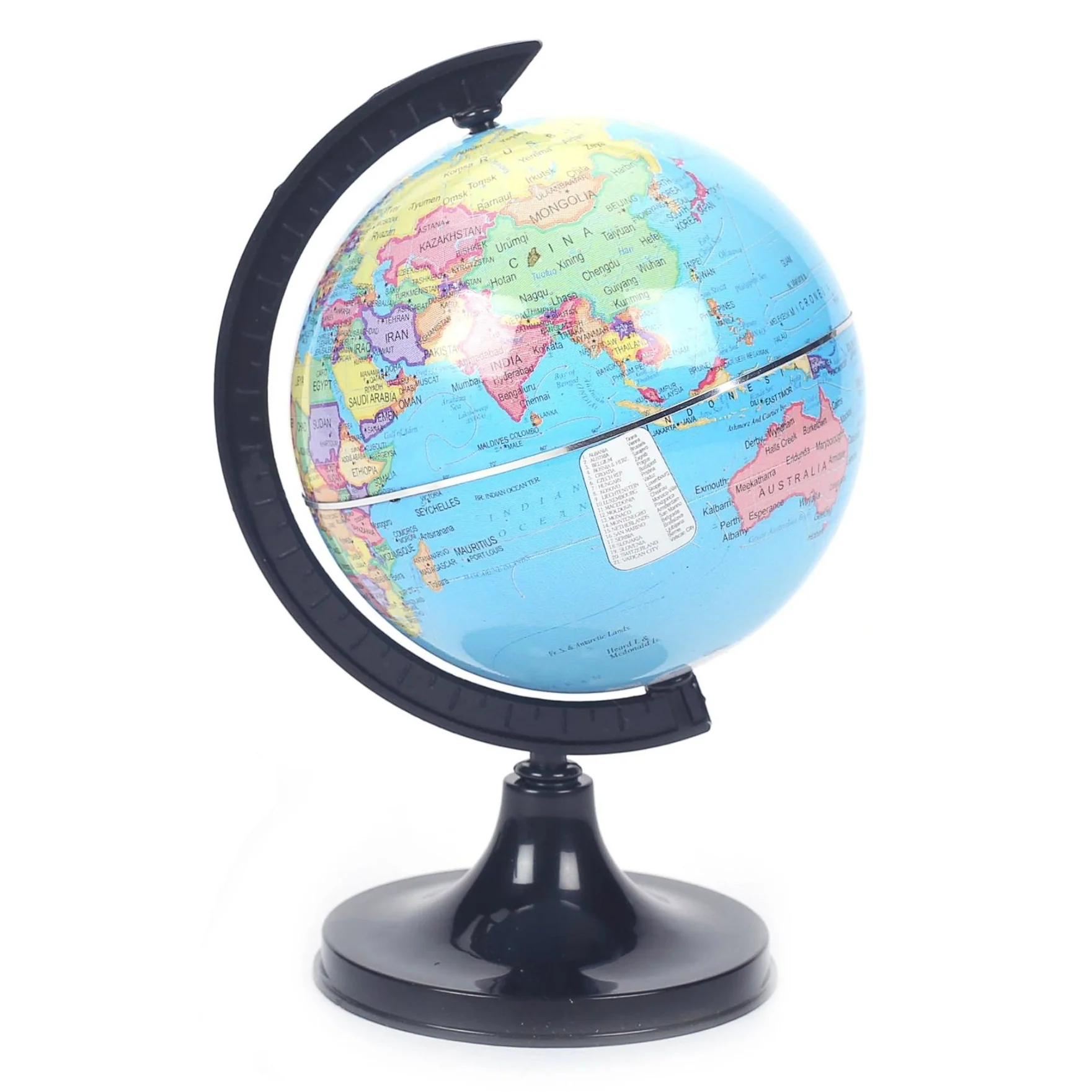 Winners Ornate 303 Black Desk & Table Top Political World Globe - Image 2