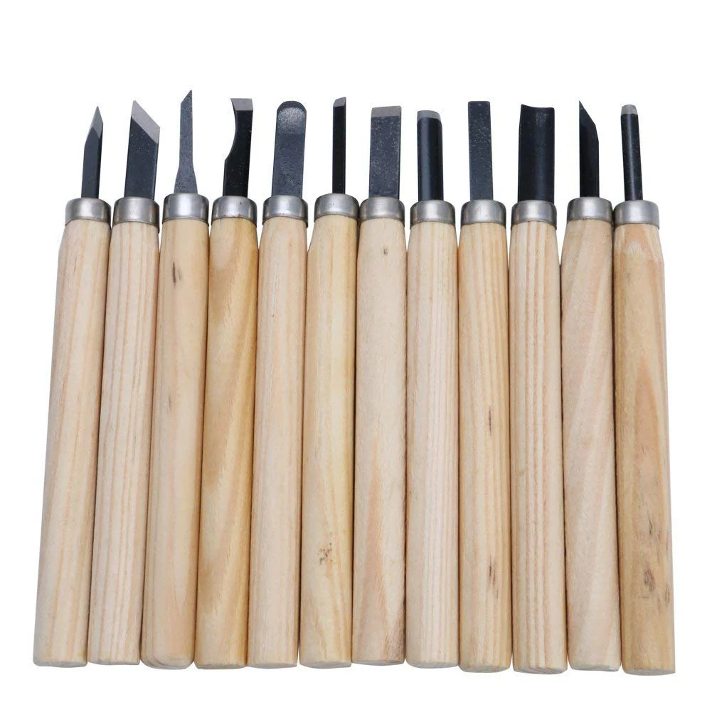 Wood Carving Tool Set of 12 Pc's For Professionals, Carpenters and Hobbyists - Image 4