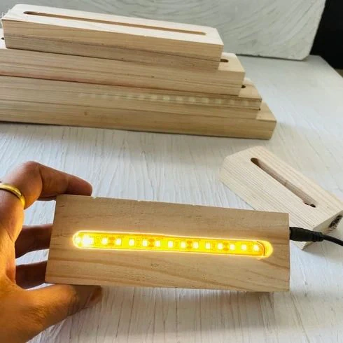 Wooden Led Base Light - Pinewood - Image 2