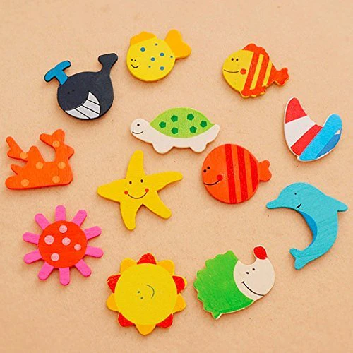 Wooden Nature Theme Magnets - Set of 40 - Image 4