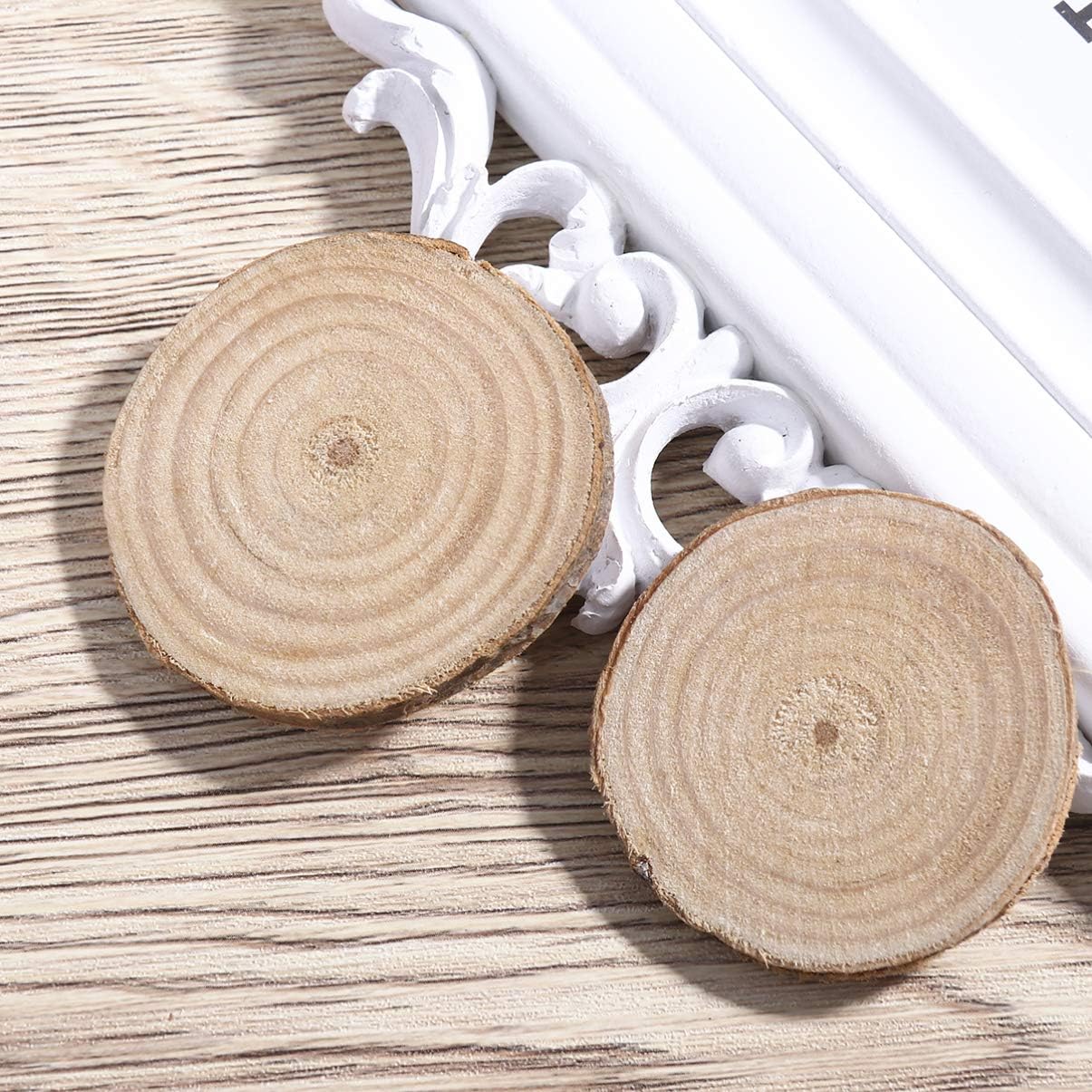 Natural Wooden Slices Round 3.5-4x0.5cm 100 Grams - Image 3