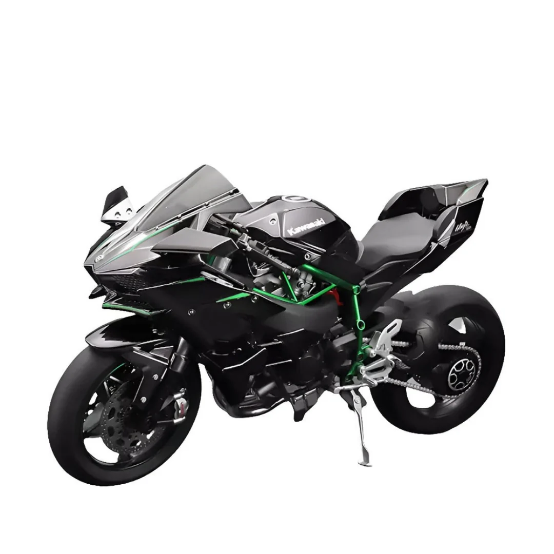 XLG 1/6 Scale Kawasaki Ninja H2R Diecast Motorcycle Model with Display Stand Premium Collector's Die Cast Bike - Image 9