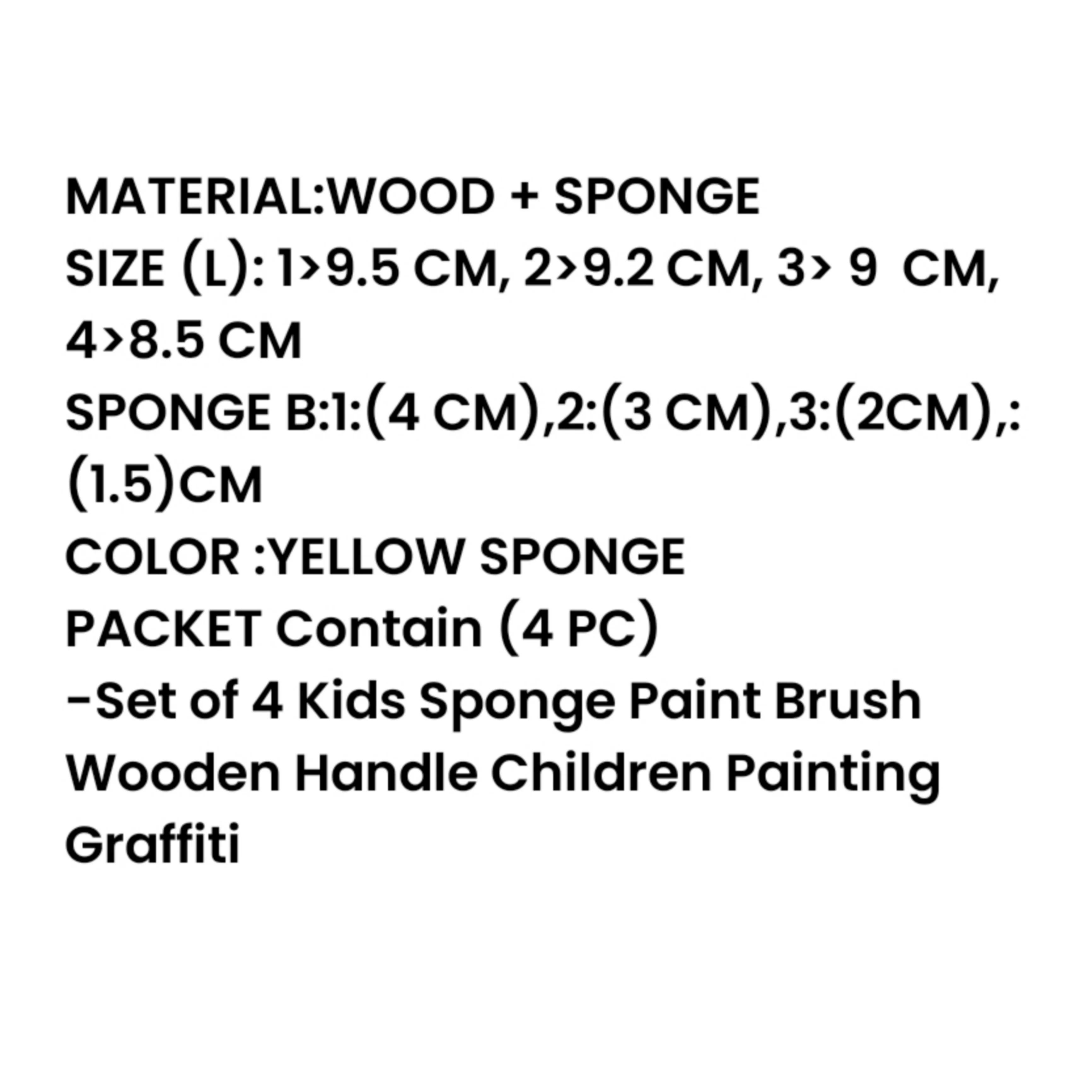 Yellow Sponge Stamp 4 Pc's - Image 3