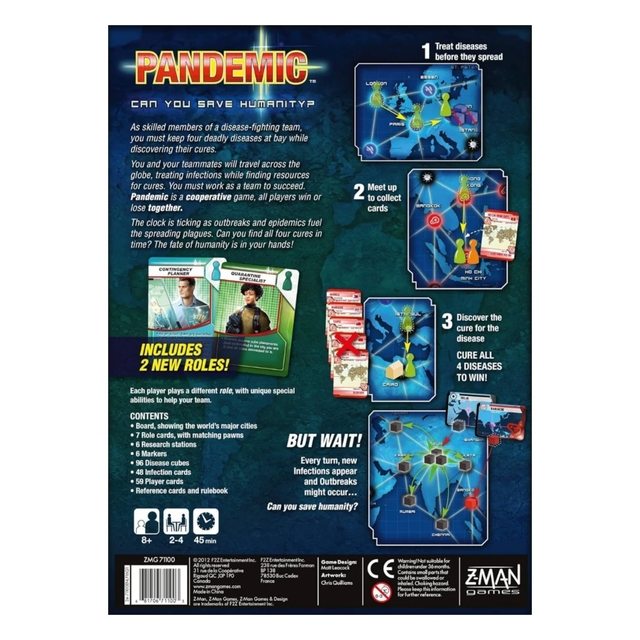 Z-Man Pandemic Board Game - A Cooperative Battle to Save Humanity Strategy Game - Image 5